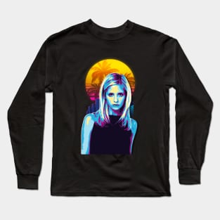 Draculas Retro Wave Long Sleeve T-Shirt